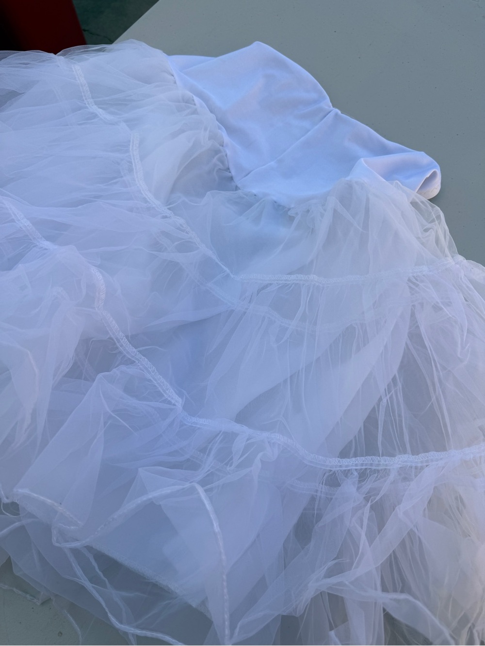 White Ruffled Petticoat for Grace Karin Cocktail Dress - Picture 2 of 4